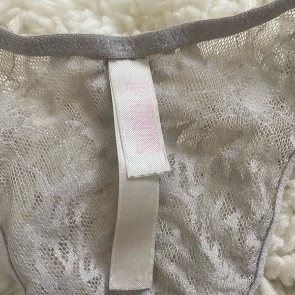 Victoria's Secret PINK Bralette Grey Racer back light lining Size XS - Picture 3 of 4